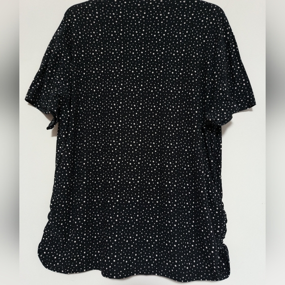 [5x$20] New Black and White Polka Dots Top / 3X - Picture 3 of 8